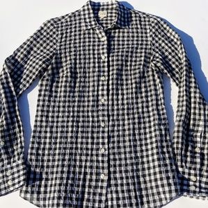 Women's J Crew Button Down Gingham/Plaid XS